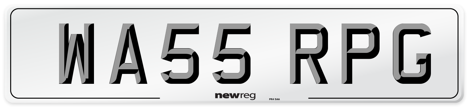 WA55 RPG Number Plate from New Reg